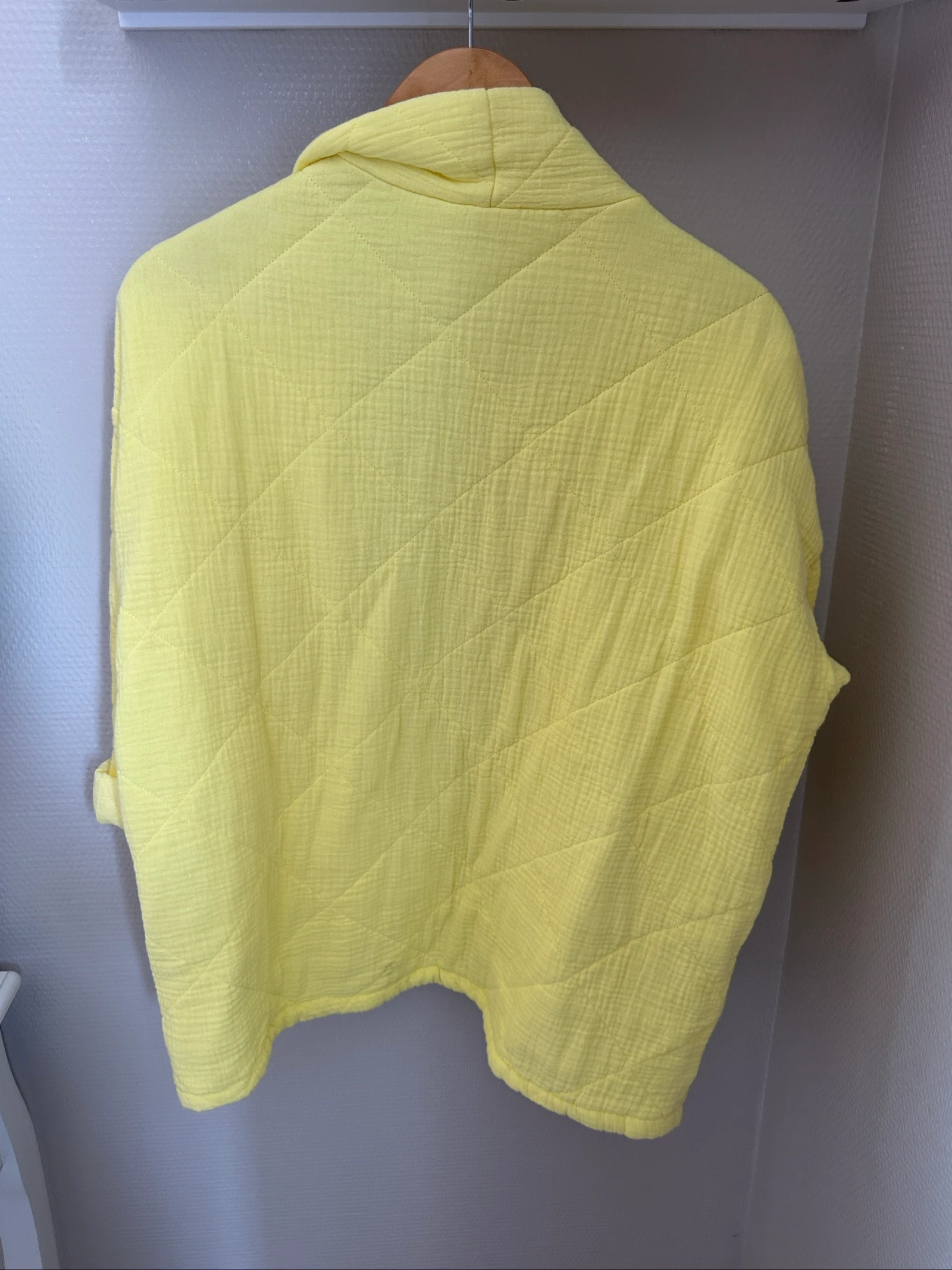 Yellow cotton gauze quilted jacket – Tromp – One size – New without tags – photo 4